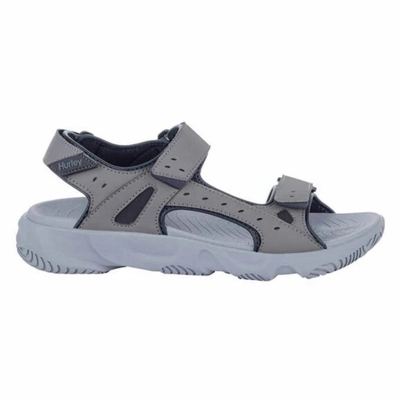 NWT Hurley Men's Velcro Adjustable Strap Sandals Gray Black Size 9-12 $50 5C201 - Picture 3 of 6